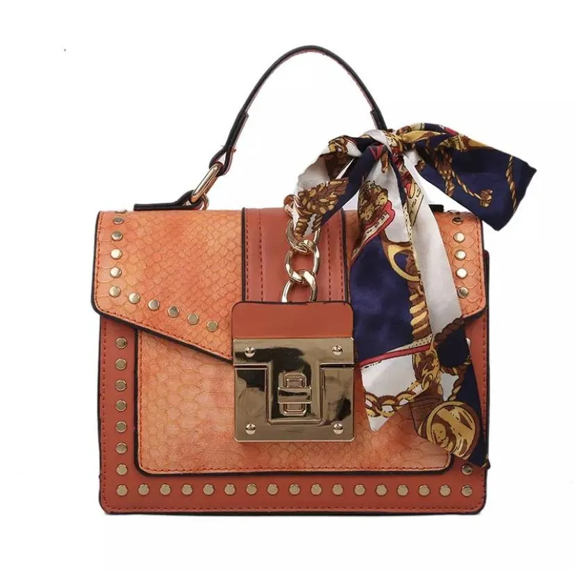 Orange Pu Leather bag