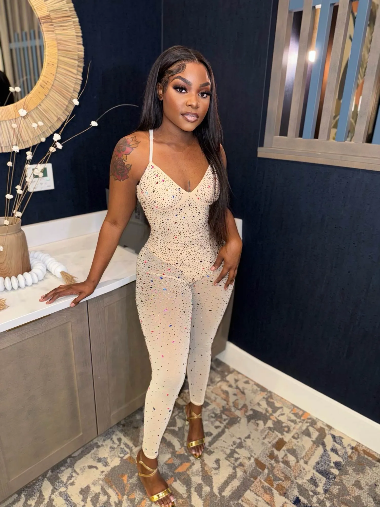 Rhinestone Luxury Jumpsuit - Image 3