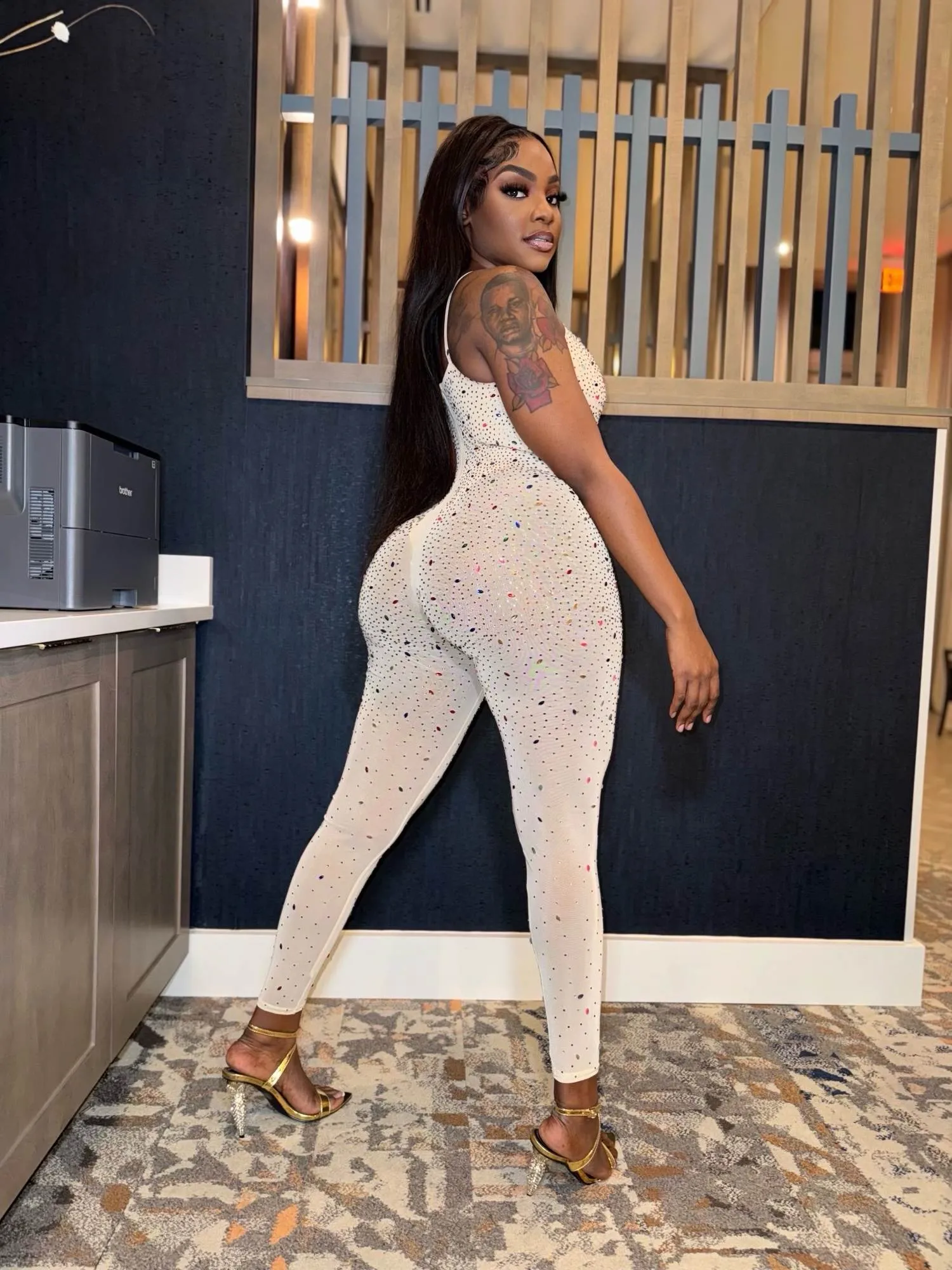 Rhinestone Luxury Jumpsuit - Image 2